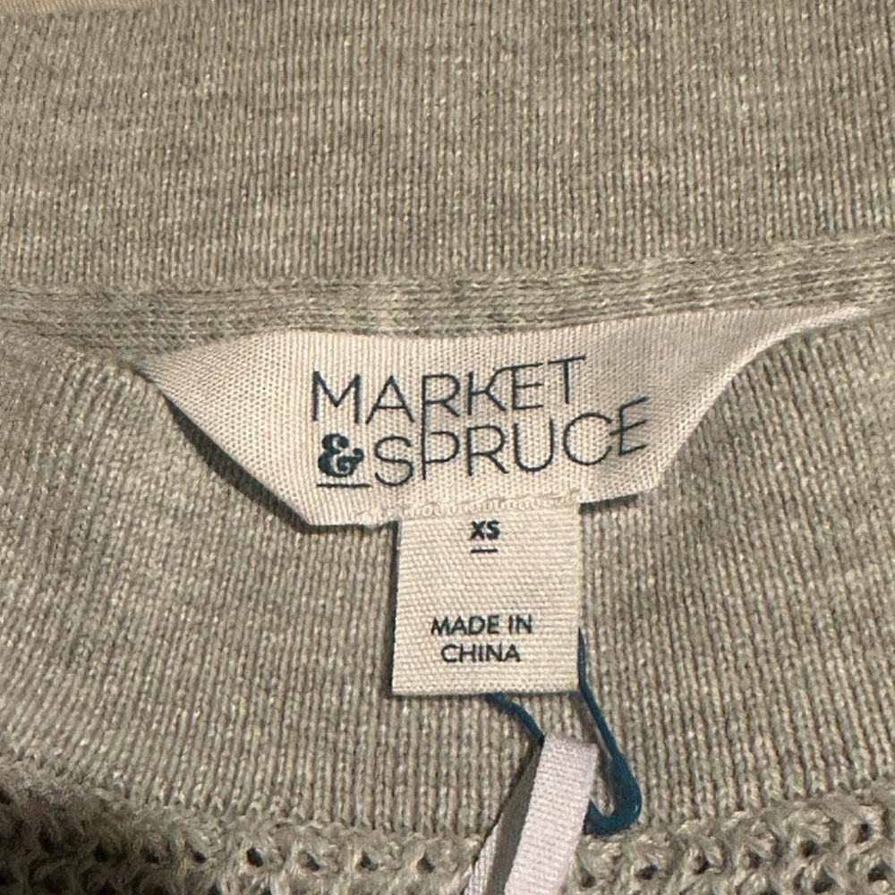 NWT MARKET & SPRUCE
Tawnee Cotton Blend Waffle Stitch Sweater - Picture 12 of 13